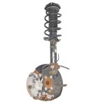 mcperson pravý (těhlice + tlumič) VW Jetta 5C lift 5C0413031BB 5C0407256 - poškoz. manžeta