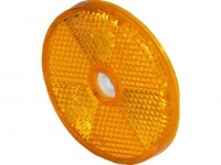PROPLAST odrazka kulatá oranžová 60mm otvor samolepka