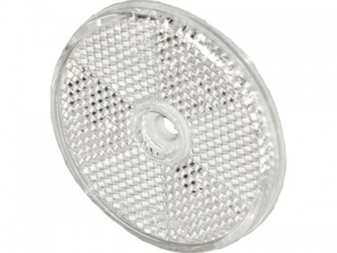PROPLAST odrazka kulatá bílá 60mm+otvor+samol