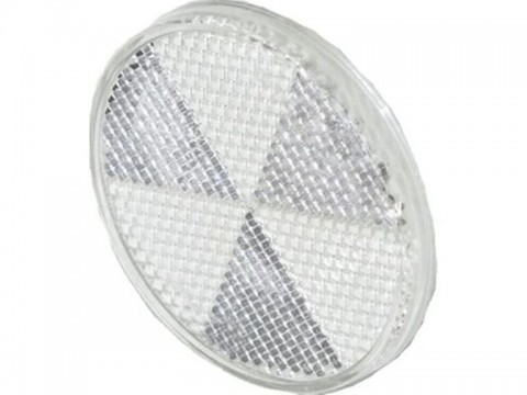 PROPLAST odrazka kulatá bílá,60mm samolep.