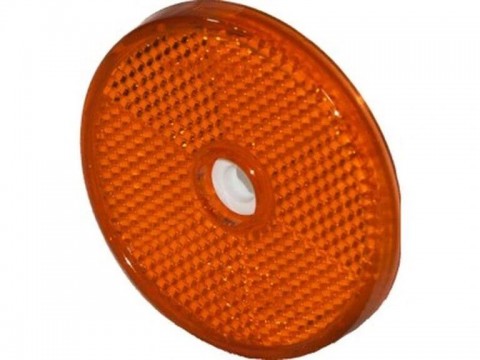 PROPLAST odrazka kulatá červ.60mm+otvor+samol