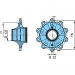 náboj kola BPW H9010 ECO-P kompl.ABS
