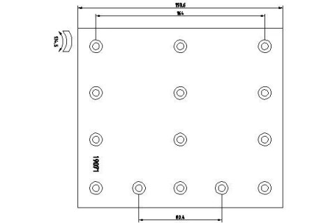 TEXTAR obložení brzdové VOLVO - 410x198,6 19,4mm +1