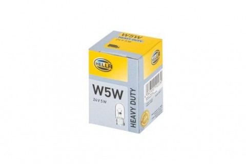 HELLA žárovka 24V/5W celosklo W5W W2.1X9.5D