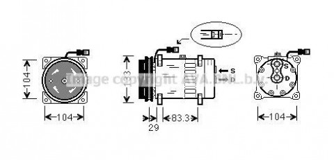 AVA kompresor klimatizace DAF CF/95XF