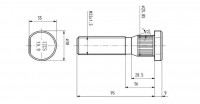 GIGANT šroub kola GIGANT, M22x1,5x95mm, EURO náprava