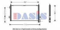DASIS chladič klimatizace VOLVO FH 715mm