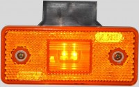 WAS pozička oranžová LED, hranatá s pravoúh. držákem, kabel