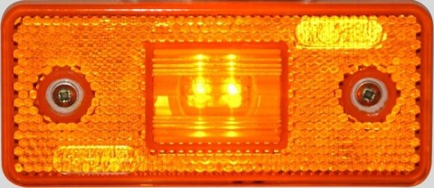WAS pozička oranžová LED, hranatá s podložkou