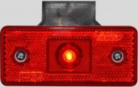 WAS pozička červená LED, hranatá s pravoúh. držákem