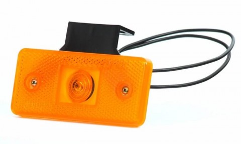 WAS pozička oranžová 24V/5W celosklo s pravoúh. držákem, kabel