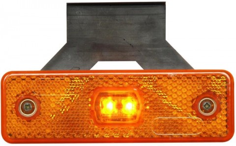 WAS pozička oranžová LED, hranatá s pravoúh. držákem