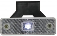 WAS pozička bílá LED, hranatá, pravoúh. držák
