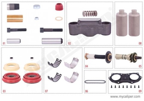 MYCALIPER OPS brzdového třmenu BPW, MB Actros - komplet