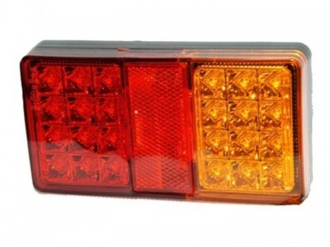 PROPLAST světlo koncové LED, L/P, 12/24V, 3 komorové, kabel 0,5m