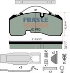 FRAS-LE desky brzdové BPW SB3745 s výkrojem - premium (kompletní příslušenství)