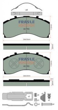FRAS-LE desky brzdové MB Actros III, přední - premium