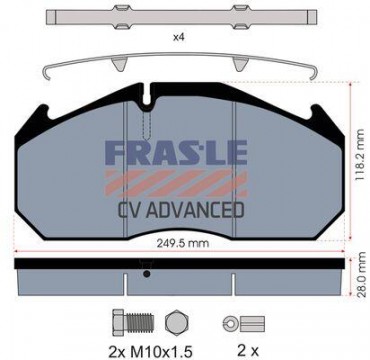 FRAS-LE desky brzdové MAN, RVI - standard
