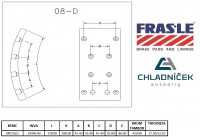 FRAS-LE obložení brzdové MB, MAN - 410x223 19,1mm +2