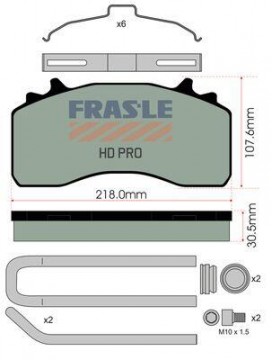 FRAS-LE desky brzdové MAN TGA,TGS,TGX NG22MAXX Wabco - premium