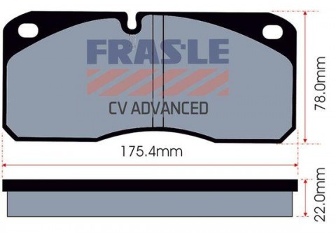 FRAS-LE desky brzdové IVECO ECar 80E-100E - standard