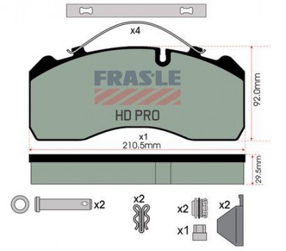 FRAS-LE desky brzdové SN/SB 6 bez výkroje - premium