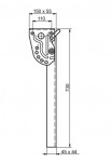 MARKWART držák zábrany boční 730mm