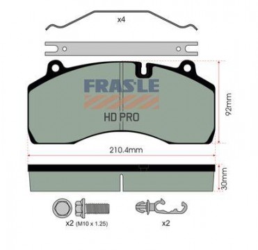 FRAS-LE desky brzdové RVI Midlum, VOLVO 06- - premium