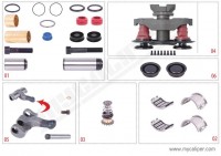 MYCALIPER OPS brzdového třmene BPW 12t komplet (tlačítka bez kolíků)