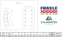 FRAS-LE obložení brzdové BPW - 420x200 17,8mm BLUE