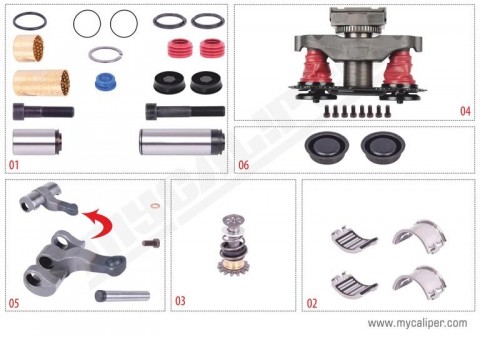 MYCALIPER OPS brzdového třmene BPW TSB9 - komplet (s čepy)
