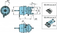 BPW válec brzdový 16/24 P-M/M ECO Air COMPACT, kot. brzda