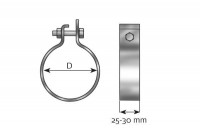 DINEX spona trubky výfuku 124,5mm