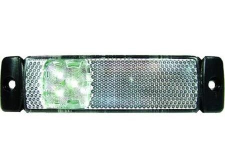 PROPLAST pozička bílá LED s odrazkou 12/24V, kabel 0,5m