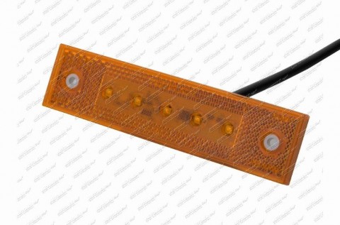 PROPLAST pozička LED oranžová PRO SUPER FLAT, kabel 0,5m, 12/24V