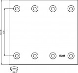 FRAS-LE obložení brzdové SAF - 420x177,8 20,3mm BLUE