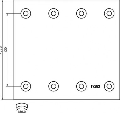 FRAS-LE obložení brzdové SAF - 420x177,8 20,3mm BLUE