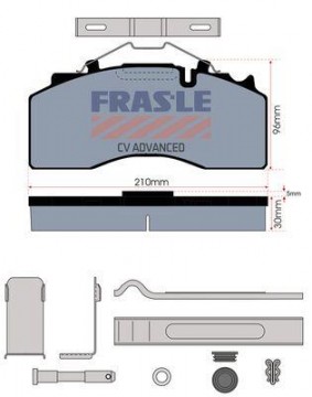 FRAS-LE desky brzdové BPW pro TSB 3709 - standard