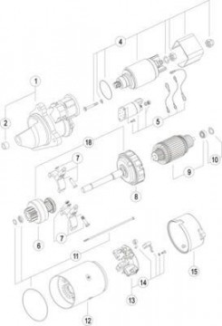 MAHLE startér RVI Manager, Midliner, 24V/4kW, 10 zubů