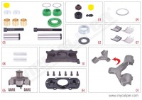 MYCALIPER OPS brzdového třmene P MAN TGX (WABCO MAXX22) - komplet