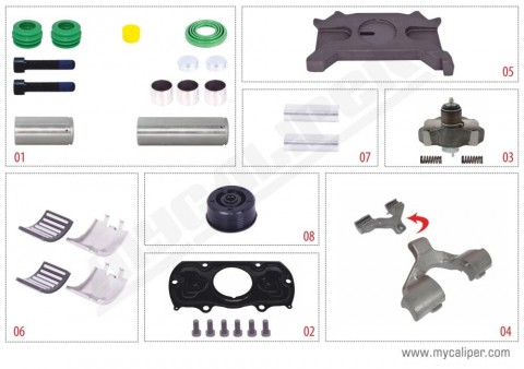 MYCALIPER OPS brzdového třmene R SCHMITZ (WABCO MAXX22T) - komplet
