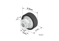 MARKWART ložisko plastové Varios SCHMITZ,M6 D=26-8mm