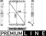 MAHLE chladič vodní DAF 105XF - s rámem