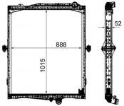 MAHLE chladič vodní VOLVO/RVI EURO 6 s rámem