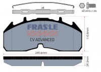FRAS-LE desky brzdové SCANIA - Meritor (výřez uprostřed) - standart