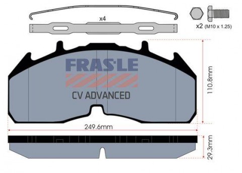 FRAS-LE desky brzdové SCANIA - Meritor (výřez uprostřed) - standart