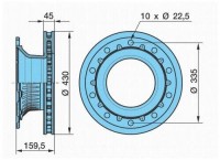 kotouč brzdový BPW 4345/10 ECO-P, TSB4309/10 ECO-P3