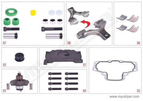 MYCALIPER OPS brzdového třmene L MAN Wabco PAN 17 - komplet
