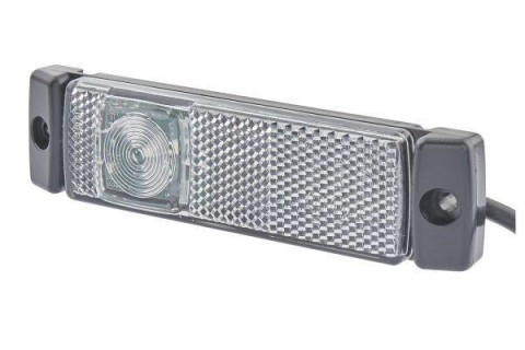 HELLA pozička bílá LED s odrazkou 24V, kabel 0,5m, ADR