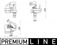 MAHLE termostat RVI, VOLVO FH (12-) 18/18mm L100mm